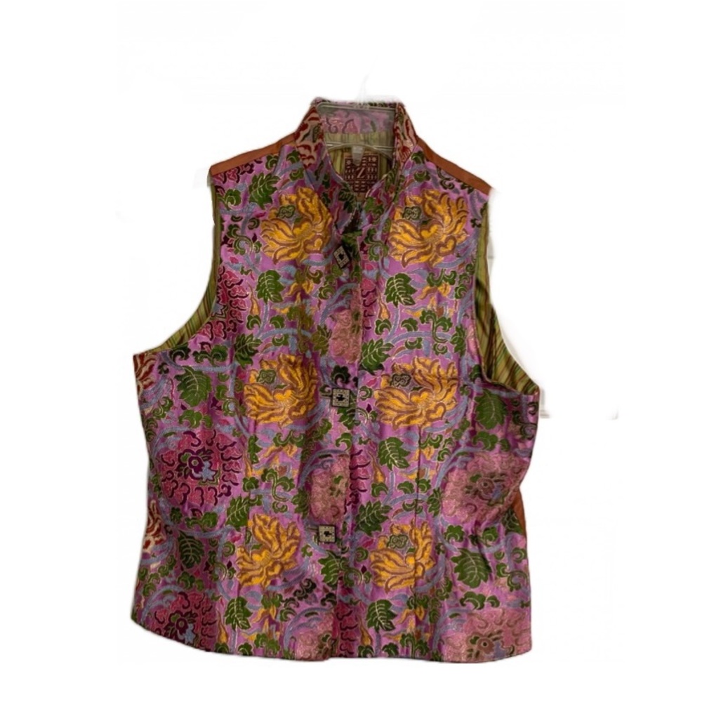 Runway 💕💕  Silk Zuzka Fabricology New York Vest, Lg 💕💕 - Picture 8 of 11